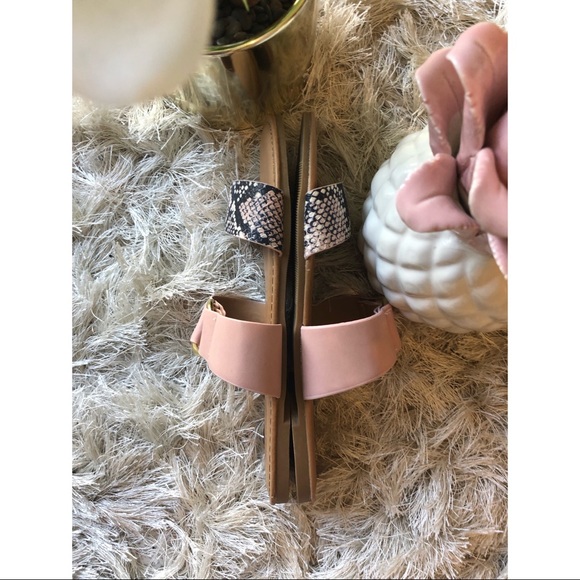 NEW Snake & Blush Sandals - Picture 4 of 5